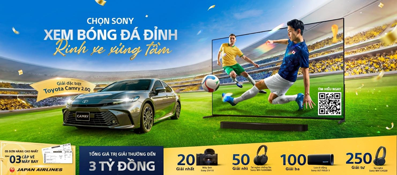 Sony tung ưu đ&atilde;i &lsquo;khủng&rsquo;: Mua TV BRAVIA v&agrave; loa BRAVIA Theatre tr&uacute;ng Toyota Camry 2.0Q trị gi&aacute; 1,22 tỷ đồng
