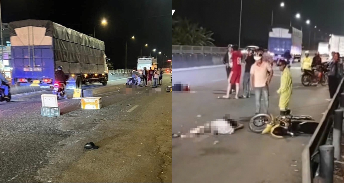 Hiện trường vụ tai nạn li&ecirc;n ho&agrave;n khiến 2 ch&aacute;u b&eacute; thương vong ở Quốc lộ 1A, kết quả kiểm tra ban đầu