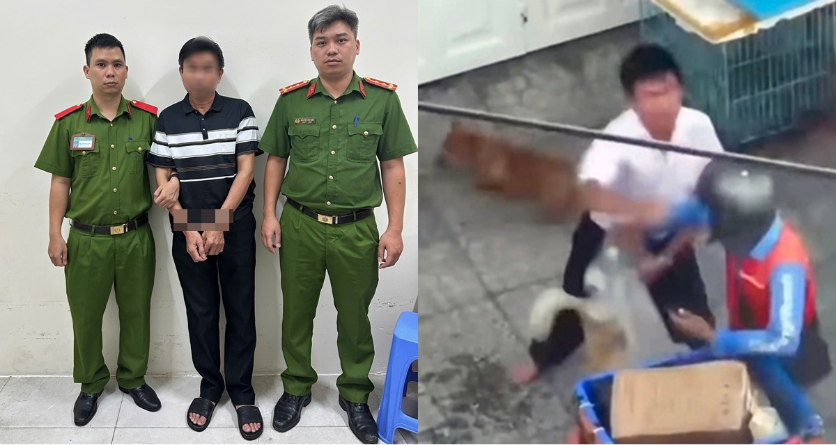 Danh t&iacute;nh người đ&agrave;n &ocirc;ng d&ugrave;ng ch&oacute; quật v&agrave;o người shipper ở TP HCM, lời khai h&eacute; lộ nguy&ecirc;n nh&acirc;n