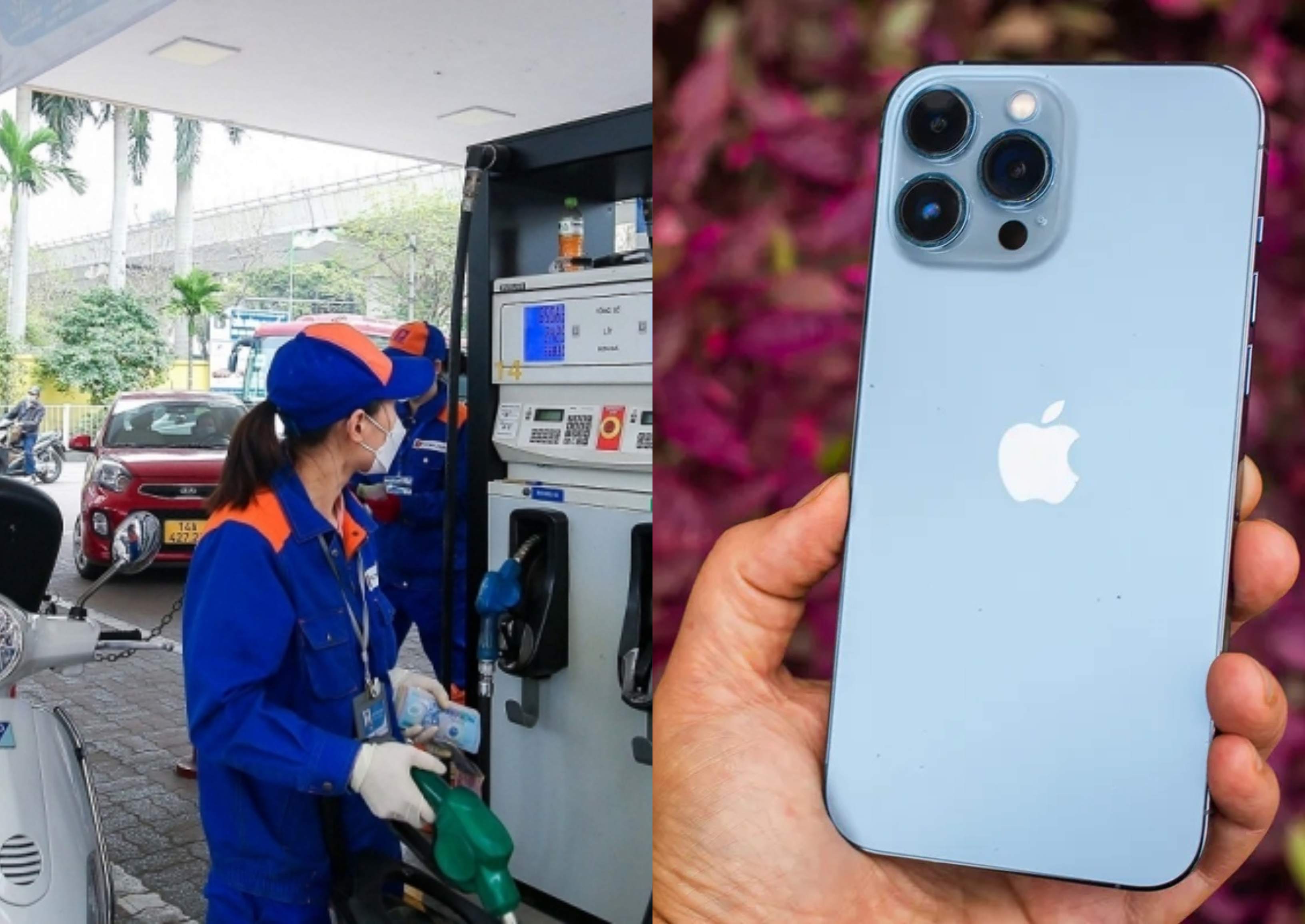 Bảng gi&aacute; xăng dầu h&ocirc;m nay chiều 12/5: Xăng RON 92 c&aacute;ch mốc 18.000 đồng rất &iacute;t, iPhone 13 Pro Max rẻ