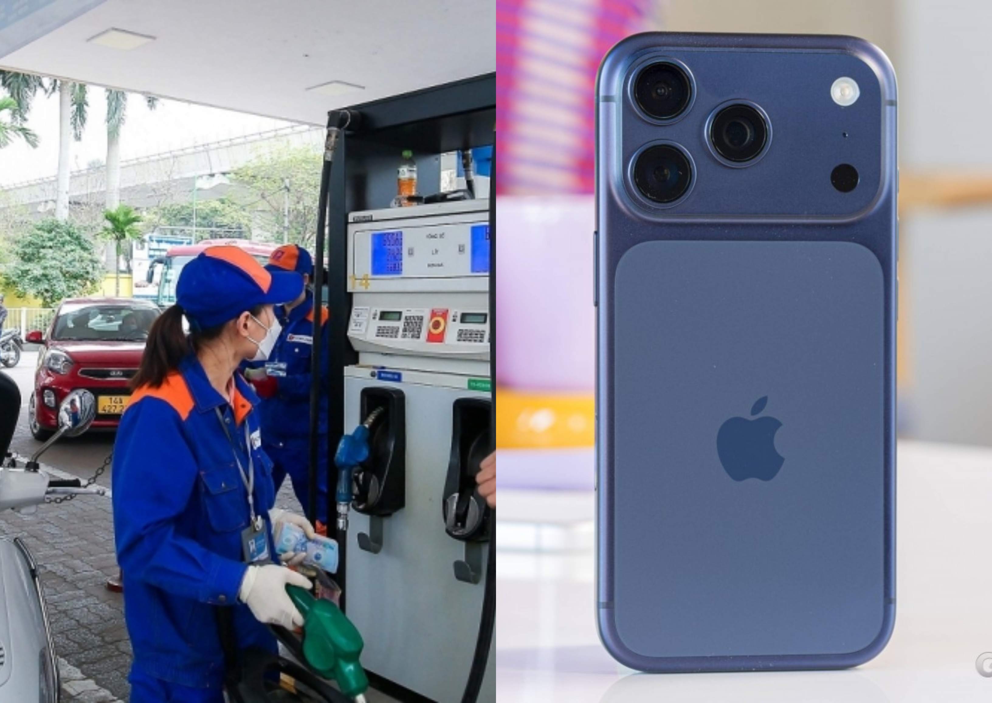 Gi&aacute; xăng h&ocirc;m nay trưa 14/5: Xăng RON92 RON95 rẻ hơn đỉnh 8.000-10.000 đồng/l&iacute;t, iPhone 17 Pro c&oacute; giảm