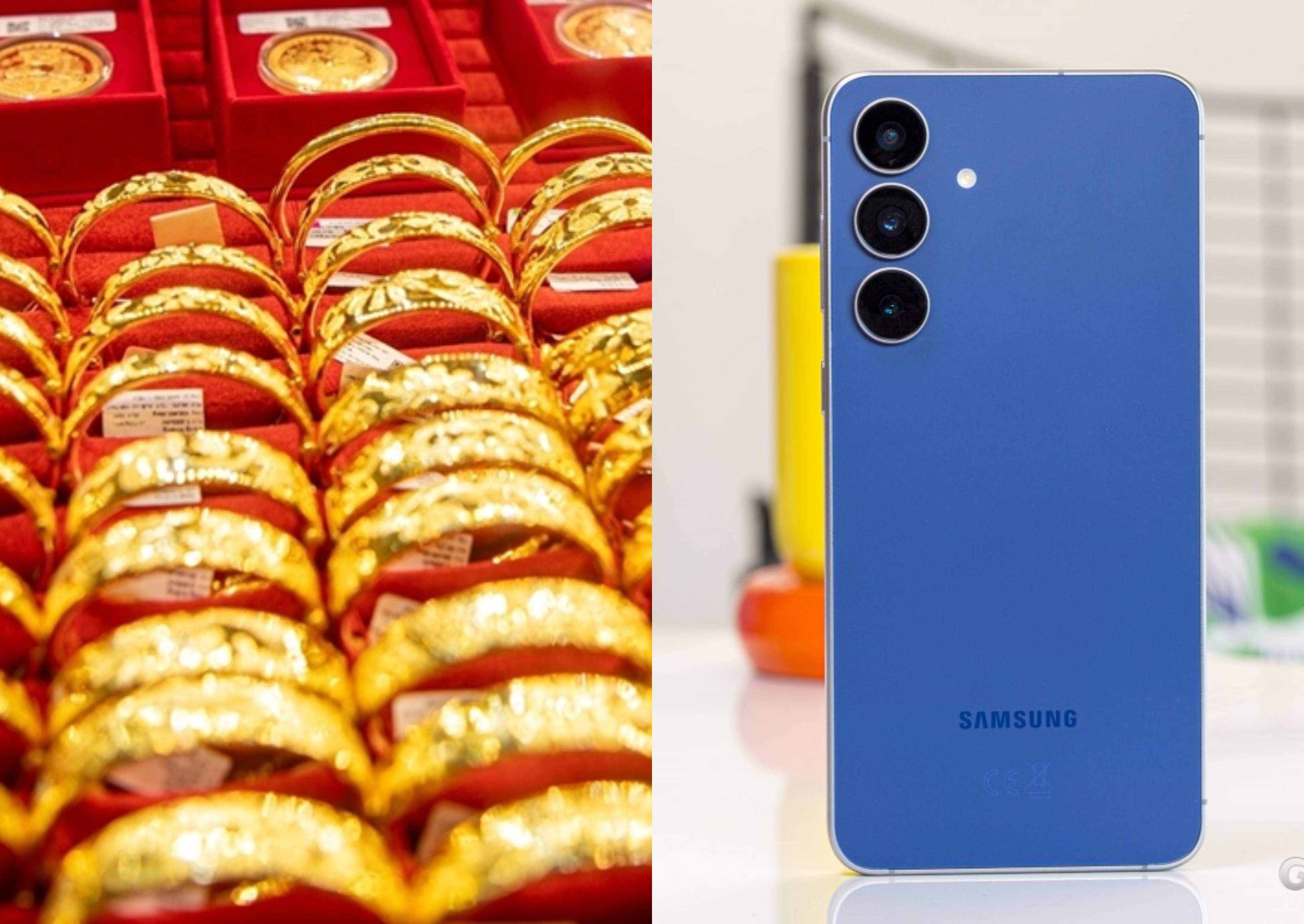 Gi&aacute; v&agrave;ng h&ocirc;m nay chiều 15/5: V&agrave;ng miếng, v&agrave;ng nhẫn giảm cả triệu so với s&aacute;ng, Galaxy S25 FE chạm đ&aacute;y
