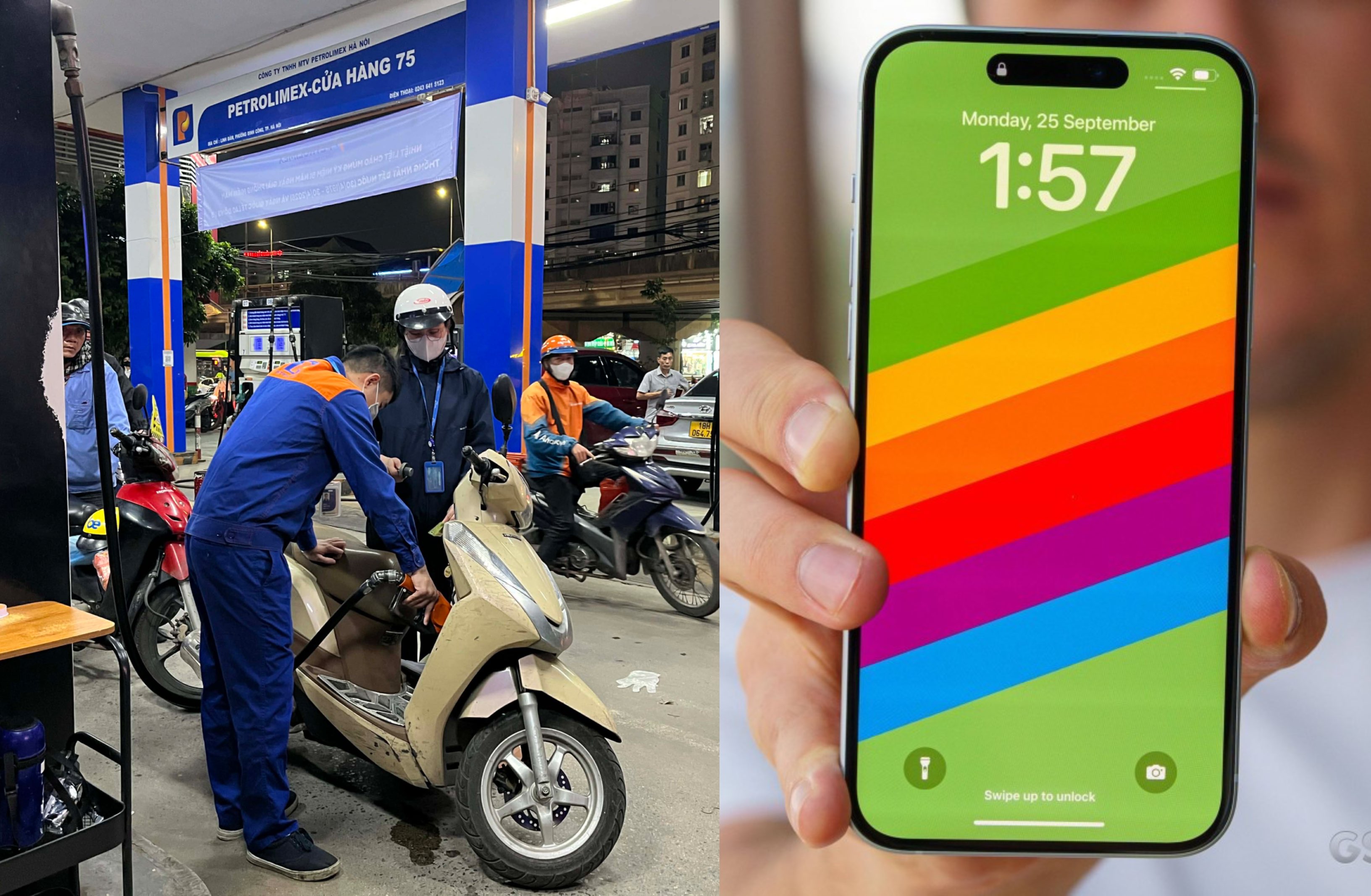 Bảng gi&aacute; xăng dầu h&ocirc;m nay s&aacute;ng 16/5: Xăng RON 95 bay m&agrave;u gấn 10.000 đồng từ đỉnh, iPhone 15 Plus cực rẻ