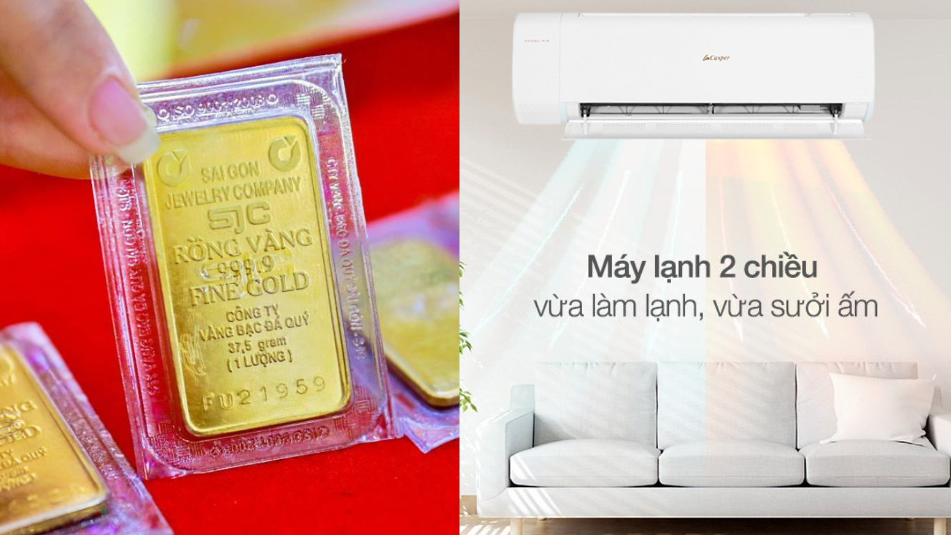 Gi&aacute; v&agrave;ng ng&agrave;y 15/5: Chưa xuất hiện c&uacute; h&iacute;ch để bứt ph&aacute;, gi&aacute; m&aacute;y lạnh Casper 2 chiều giảm 14%