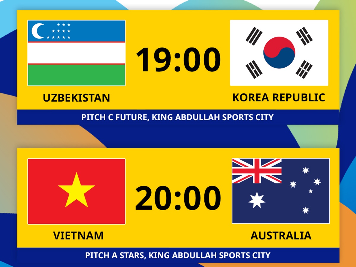 AFC trực tiếp b&oacute;ng đ&aacute; U17 ch&acirc;u &Aacute; 2026: U17 Việt Nam vs U17 Australia; U17 Uzbekistan vs U17 H&agrave;n Quốc