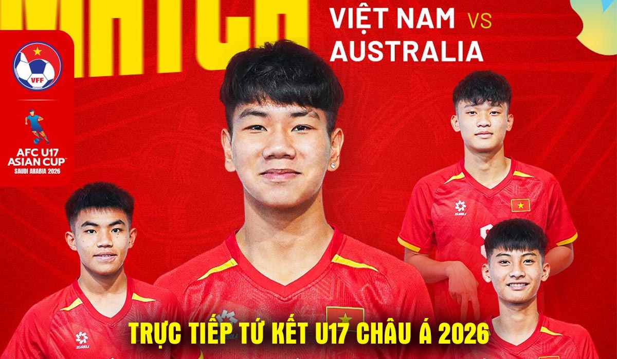 Trực tiếp Tứ kết U17 ch&acirc;u &Aacute; h&ocirc;m nay 17/5 - U17 Việt Nam vs U17 Australia: ĐT Việt Nam nối d&agrave;i kỷ lục