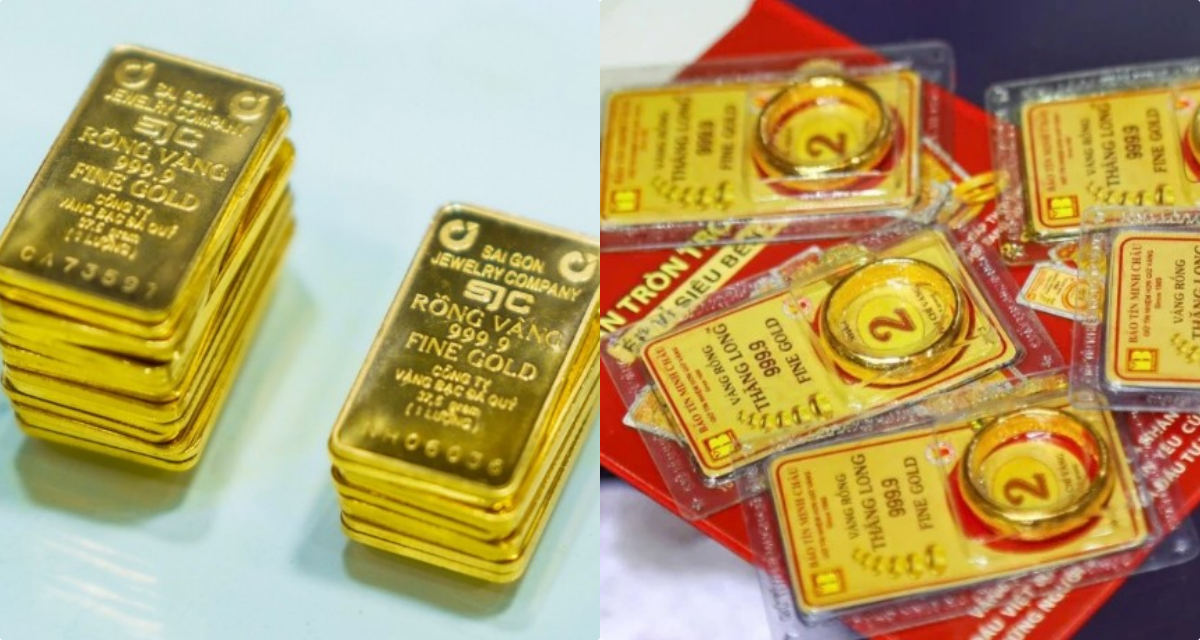 Bảng gi&aacute; v&agrave;ng h&ocirc;m nay 17/5: V&agrave;ng miếng SJC nhẫn 9999 \'gồng lỗ\', cảnh b&aacute;o gi&aacute; chưa chạm đ&aacute;y thực sự