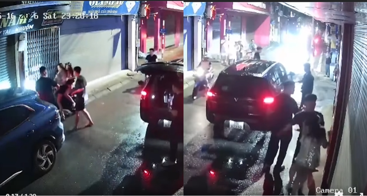 H&agrave; Nội: Th&ecirc;m một vụ nh&oacute;m thanh ni&ecirc;n tr&ecirc;u ghẹo 2 c&ocirc; g&aacute;i bất th&agrave;nh, chặn xe h&agrave;nh hung tr&ecirc;n đường