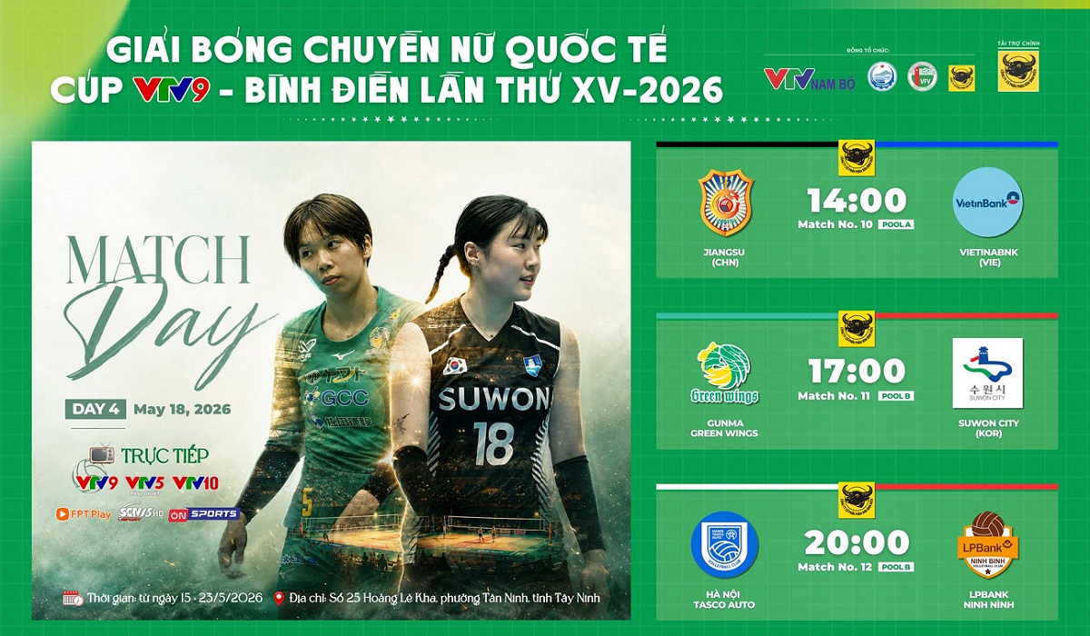 Xem trực tiếp b&oacute;ng chuyền C&uacute;p VTV9 - B&igrave;nh Điền 2026 ở đ&acirc;u, k&ecirc;nh n&agrave;o? Link trực tiếp b&oacute;ng chuyền nữ