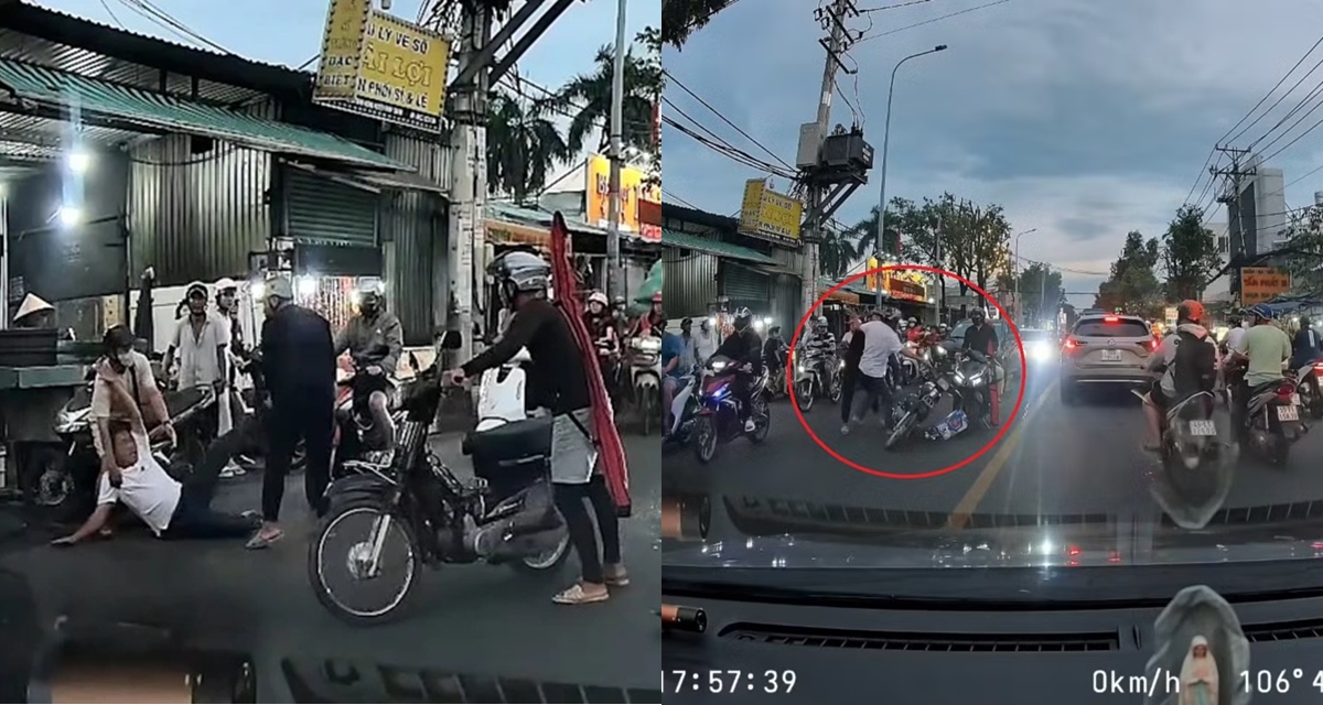 Tr&iacute;ch xuất camera vụ người đ&agrave;n &ocirc;ng chở bia bị đ&aacute;nh giữa đường ở TP HCM, h&eacute; lộ nguồn cơn sự việc