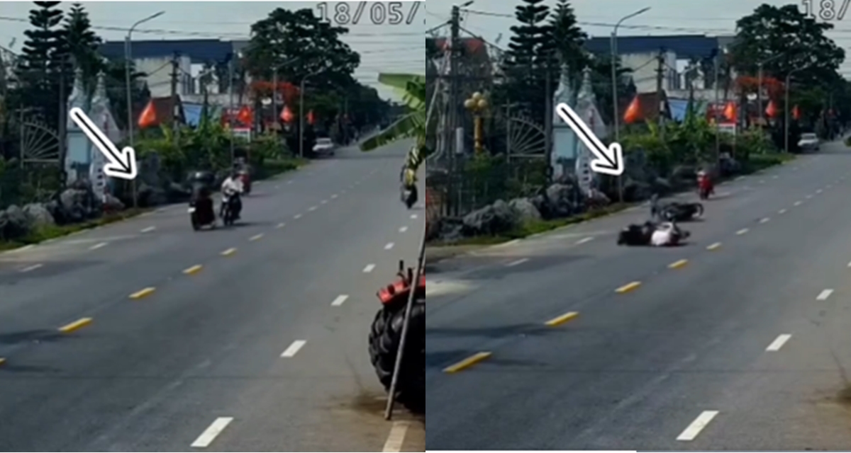 Tr&iacute;ch xuất camera vụ người phụ nữ sang đường bất cẩn khiến người đ&agrave;n &ocirc;ng ng&atilde; văng ra đường tử vong