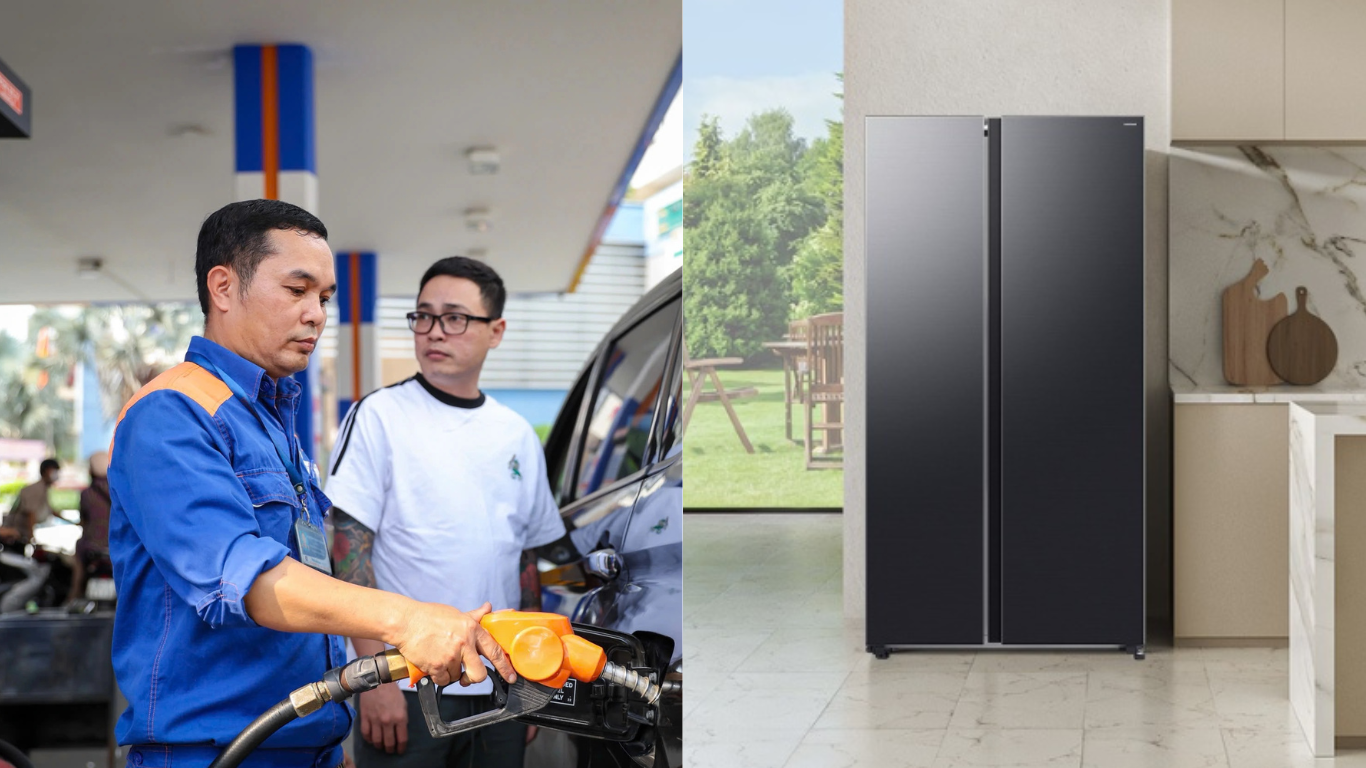 Gi&aacute; xăng dầu trưa ng&agrave;y 19/5: Xăng RON 95, 92 lao dốc từ đỉnh, tủ lạnh Samsung dung t&iacute;ch khủng 655 l&iacute;t giảm gần nửa gi&aacute;