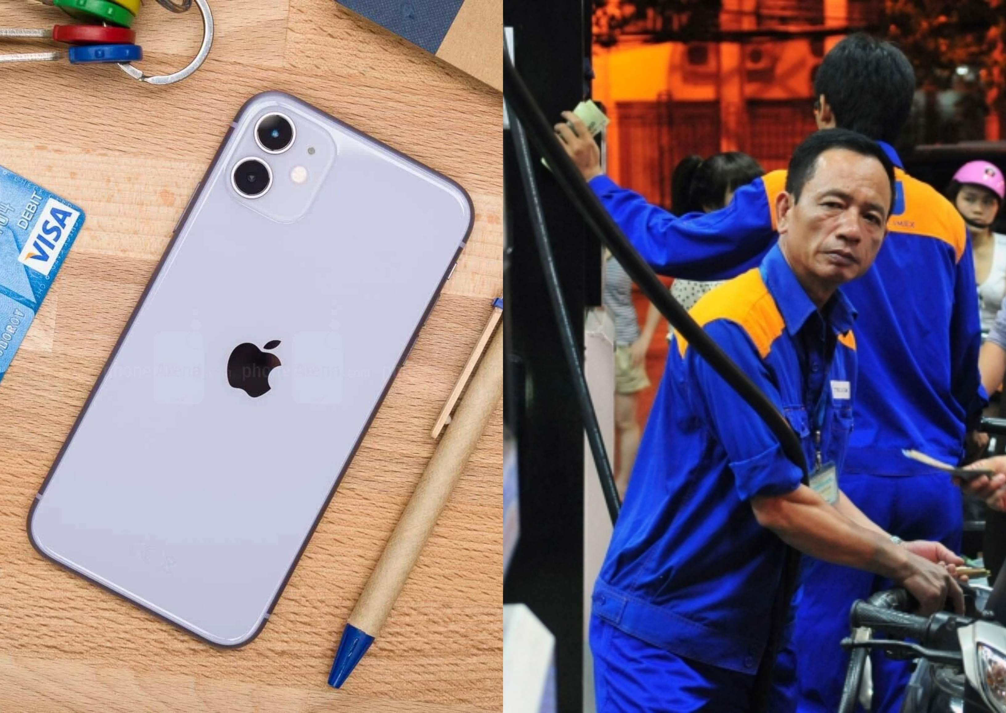 Bảng gi&aacute; xăng dầu h&ocirc;m nay tối 20/5: Xăng RON 95 ổn định s&aacute;t 24.000 đồng/l&iacute;t, iPhone 11 rẻ như cho