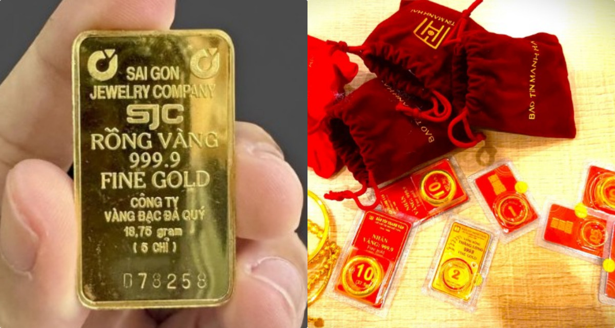 Bảng gi&aacute; v&agrave;ng h&ocirc;m nay 21/5: V&agrave;ng miếng SJC nhẫn 9999 v&agrave;ng 24K 18K đồng loạt \'vọt tăng\' đầu giờ chiều