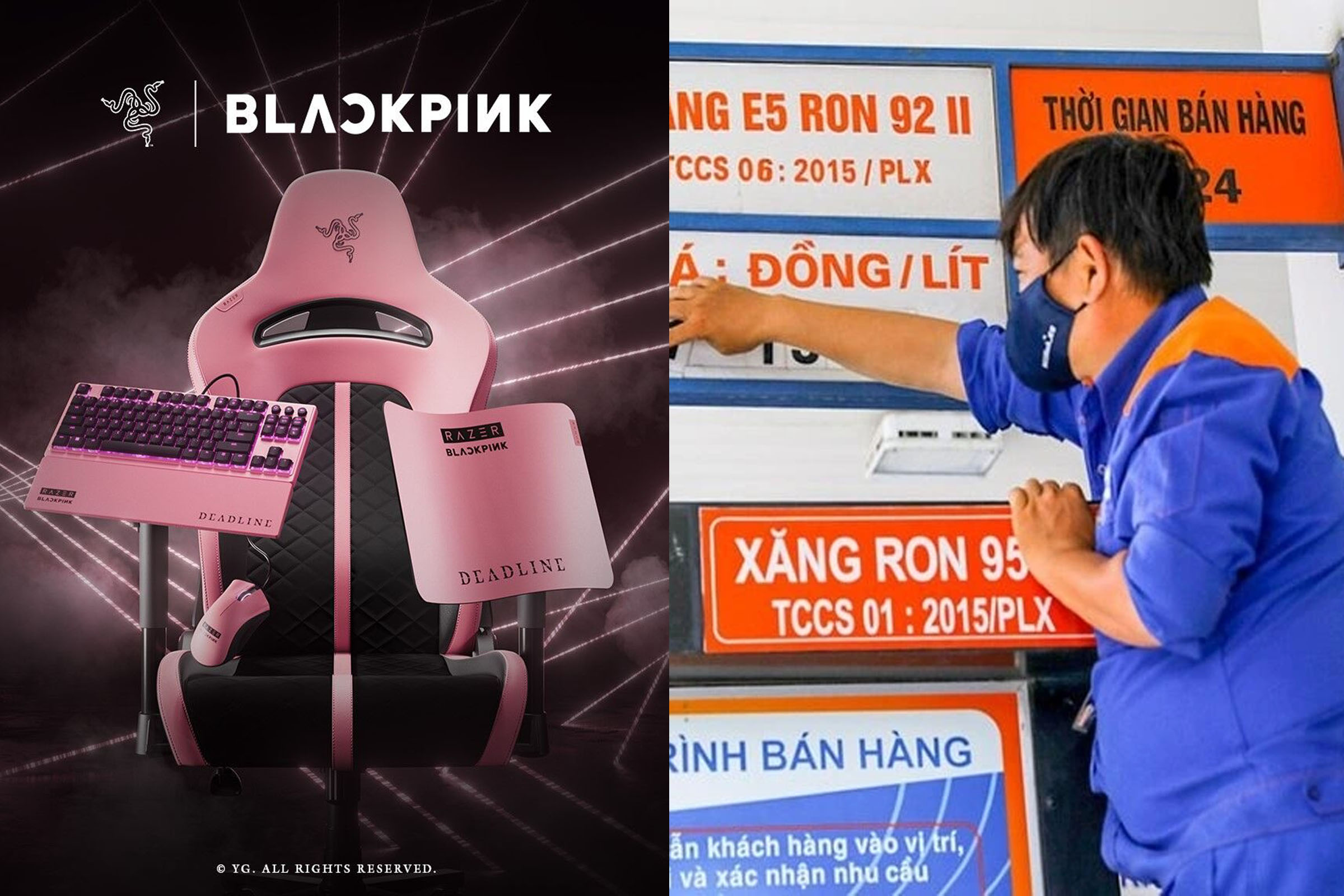 Bảng gi&aacute; xăng dầu chiều 21/5: Xăng RON95 tăng sốc gần 1.500 đồng/l&iacute;t, Razer chuẩn bị mở b&aacute;n BST kết hợp c&ugrave;ng BLACKPINK