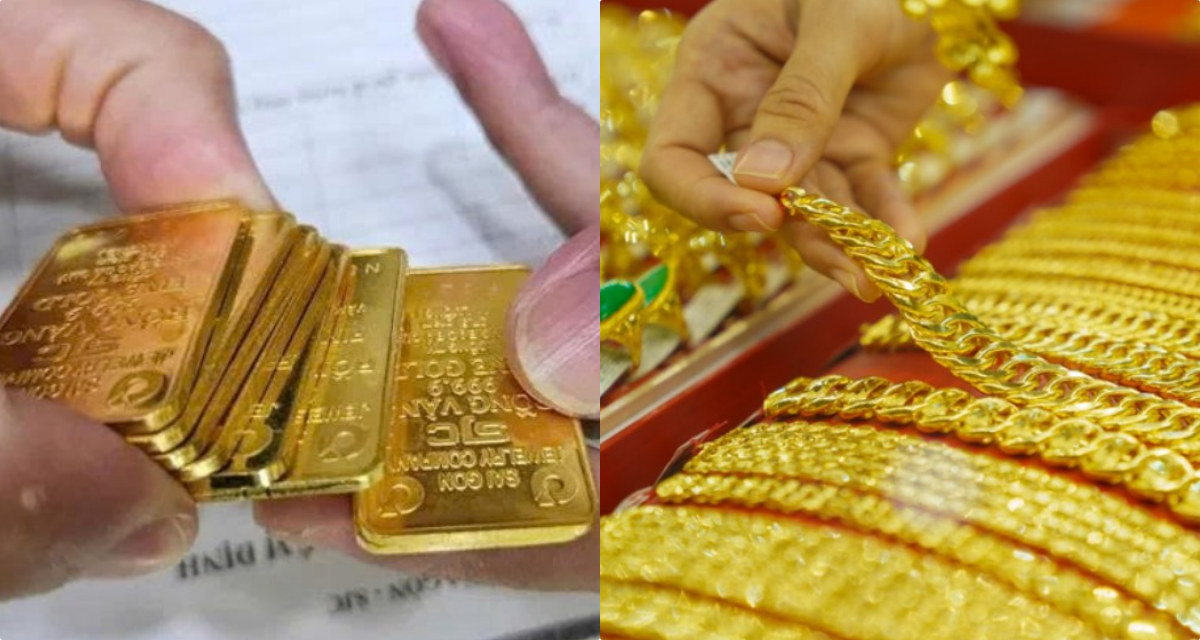 Gi&aacute; v&agrave;ng h&ocirc;m nay 21/5: V&agrave;ng miếng SJC nhẫn 9999 \'quay xe\' đầy bất ngờ, người d&acirc;n tranh thủ bắt đ&aacute;y