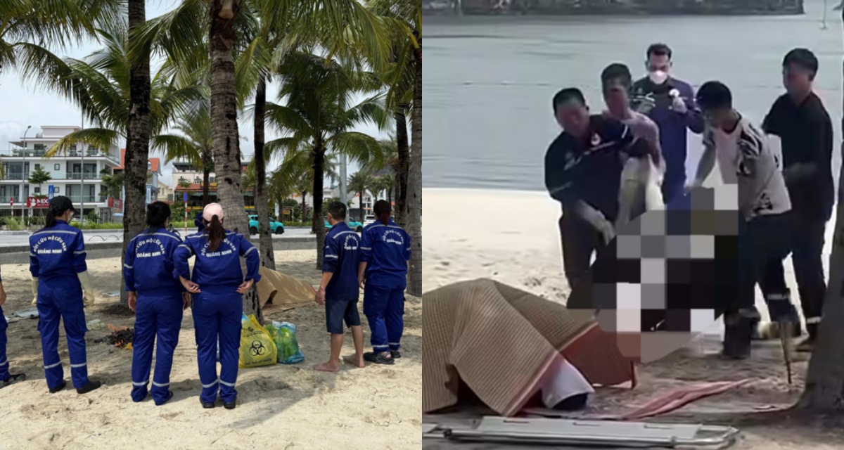 Hiện trường ph&aacute;t hiện 2 thi thể nam, nữ tr&ocirc;i tr&ecirc;n vịnh Hạ Long, chi tiết tr&ecirc;n người nạn nh&acirc;n g&acirc;y b&agrave;ng ho&agrave;ng