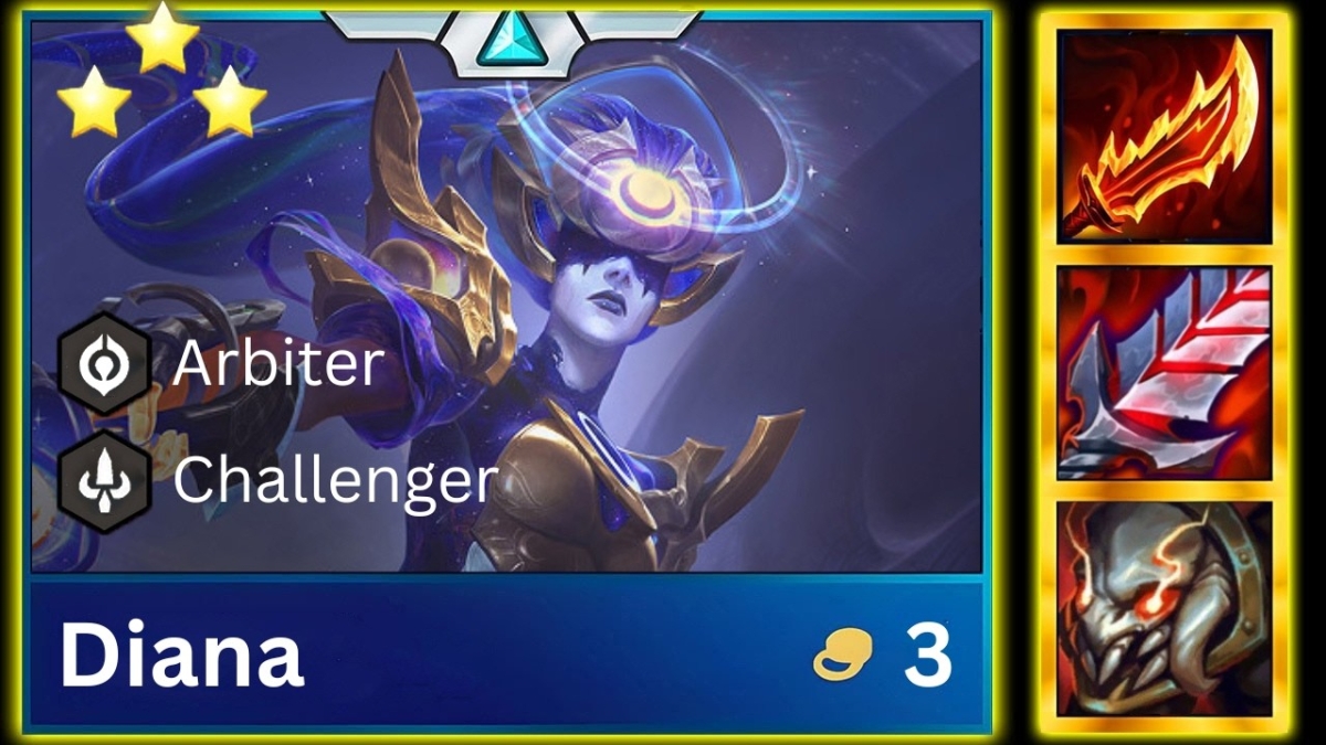 ĐTCL m&ugrave;a 17: Đội h&igrave;nh Diana reroll bất tử đang l&agrave;m mưa l&agrave;m gi&oacute; tại bản cập nhật 17.3