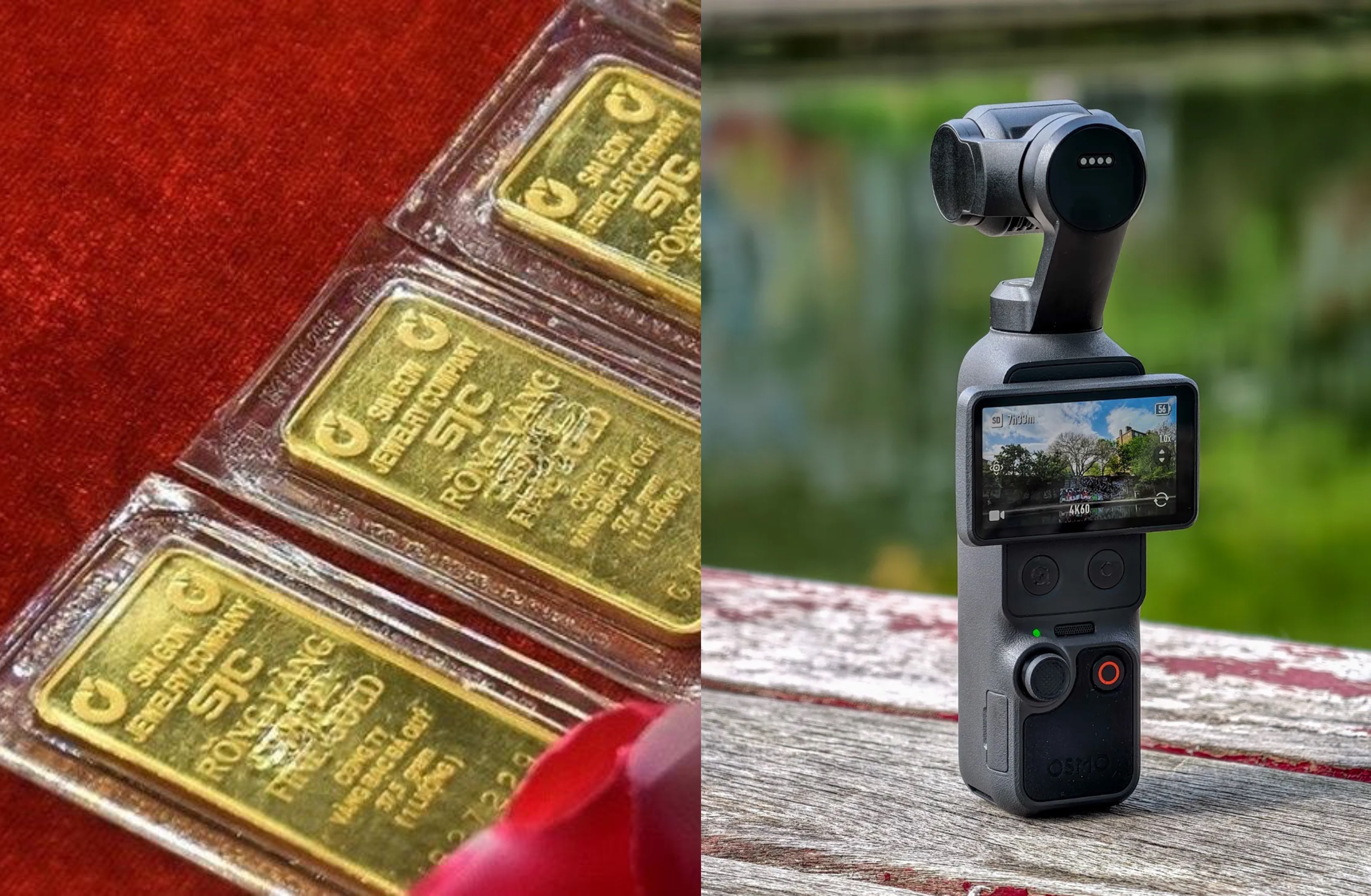 Bảng gi&aacute; v&agrave;ng h&ocirc;m nay s&aacute;ng 23/5: V&agrave;ng nhẫn, v&agrave;ng miếng c&ugrave;ng l&ugrave;i, gi&aacute; b&aacute;n ngang nhau, Dji Pocket 4 cực rẻ