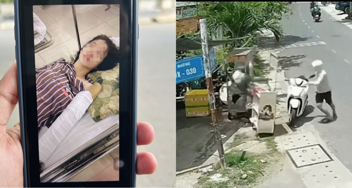 T&igrave;nh h&igrave;nh c&ocirc; g&aacute;i ở TP HCM bị cuốn tay v&agrave;o m&aacute;y &eacute;p nước m&iacute;a, camera ghi lại cận cảnh tai nạn đ&aacute;ng tiếc