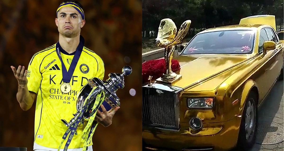 Sự thật chuyện Ronaldo tặng loạt Rolls-Royce Phantom mạ v&agrave;ng cho cả đội Al Nassr mừng chức v&ocirc; địch