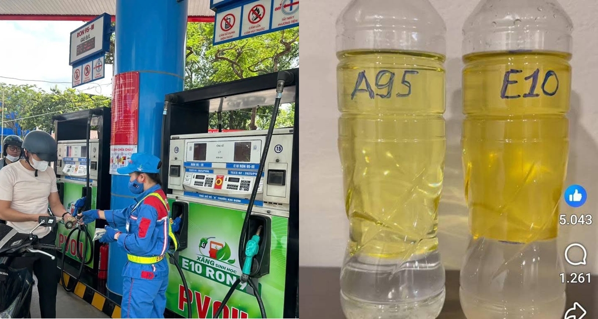 Lan truyền c&aacute;ch t&aacute;ch cồn khỏi xăng E10 bằng phương ph&aacute;p thủ c&ocirc;ng, chuy&ecirc;n gia cảnh b&aacute;o