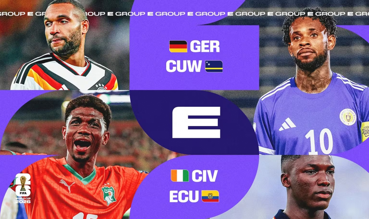 Lịch thi đấu bảng E - World Cup 2026: Đức rộng cửa gi&agrave;nh ng&ocirc;i đầu, Bờ Biển Ng&agrave; v&agrave; Ecuador đại chiến
