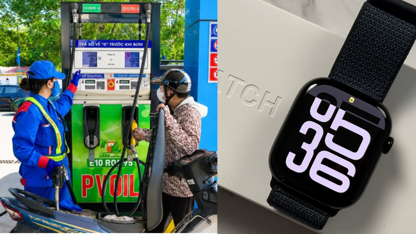 Gi&aacute; xăng E10 giảm s&acirc;u trước giờ G, rẻ hơn RON 95 500 đồng mỗi l&iacute;t, Apple Watch Series 10 chỉ từ 9,xx triệu đồng