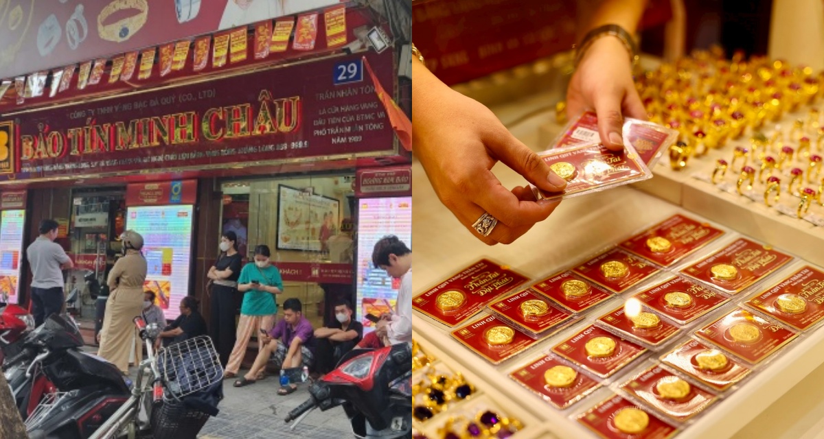 Gi&aacute; v&agrave;ng h&ocirc;m nay (chiều 30/5): V&agrave;ng SJC, nhẫn 9999 leo l&ecirc;n v&ugrave;ng cao mới, d&acirc;n ồ ạt xếp h&agrave;ng gom v&agrave;ng từ sớm