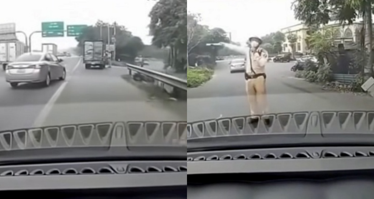Danh t&iacute;nh người đ&agrave;n &ocirc;ng vi phạm luật giao th&ocirc;ng c&ograve;n hỏi CSGT &lsquo;biết anh kh&ocirc;ng?&rsquo;, c&oacute; động th&aacute;i g&acirc;y ch&uacute; &yacute;
