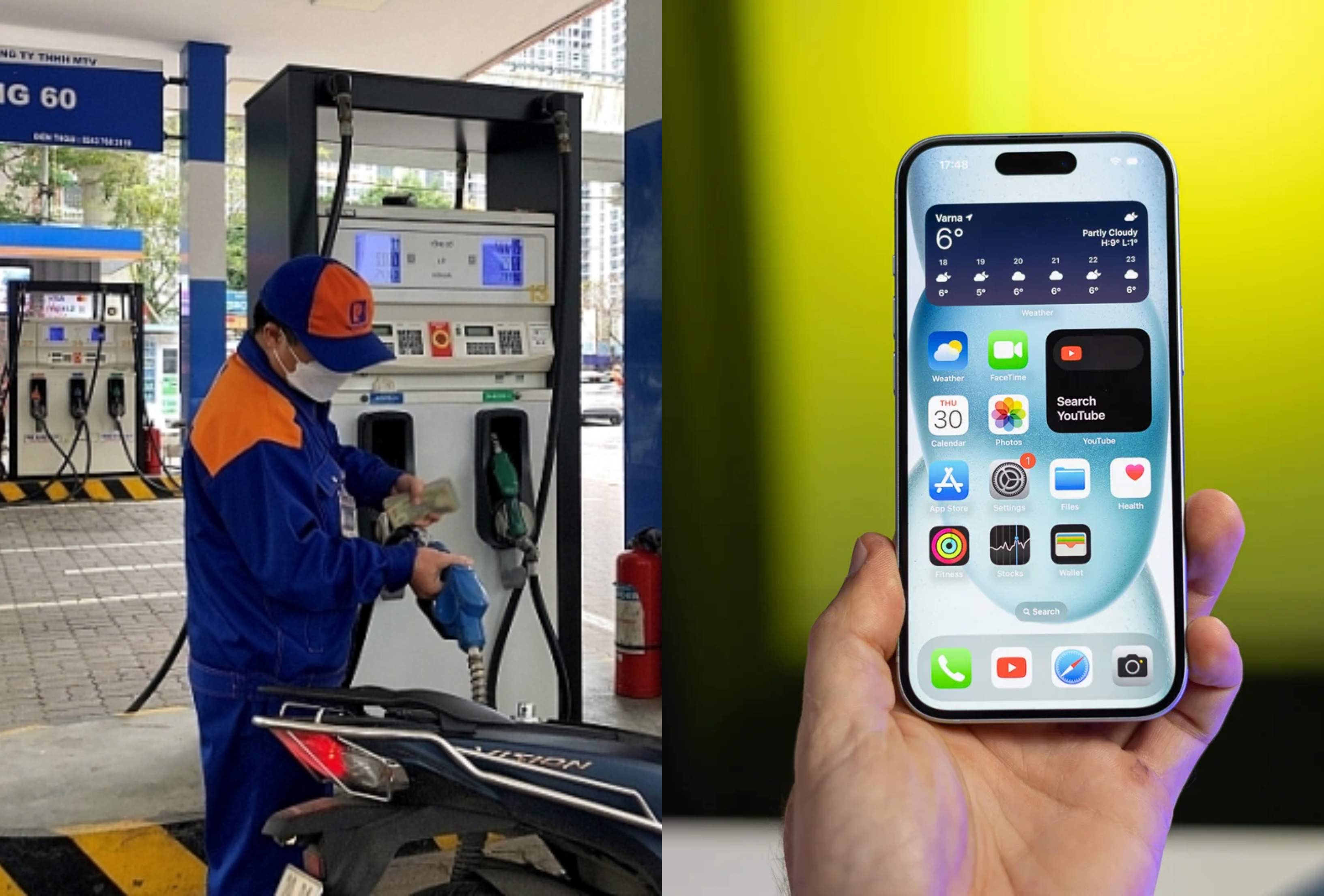 Cập nhật gi&aacute; xăng dầu tối nay 2/6: Xăng E5 RON92, RON95 trong v&ugrave;ng rẻ, d&ograve;ng iPhone 15 giảm c&oacute; s&acirc;u?