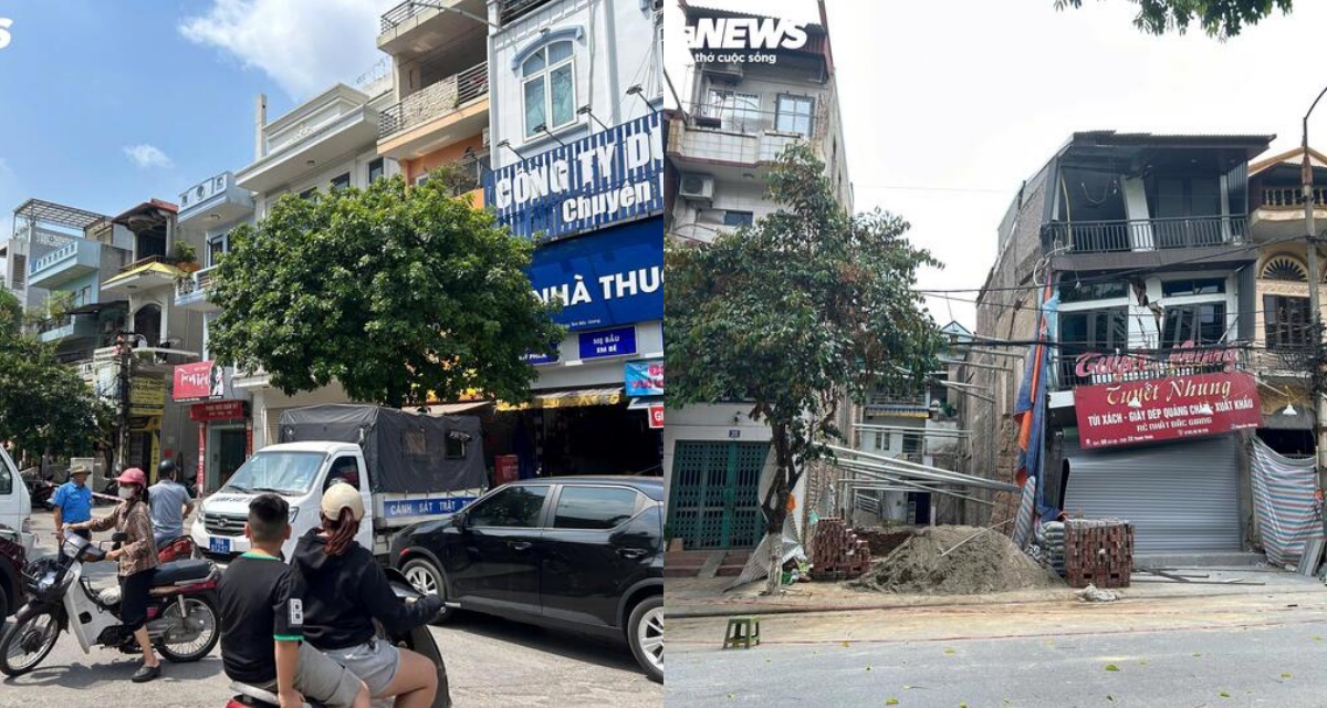 Đ&agrave;o m&oacute;ng x&acirc;y dựng khiến nh&agrave; h&agrave;ng x&oacute;m nghi&ecirc;ng l&uacute;n, h&agrave;ng chục hộ d&acirc;n phải sơ t&aacute;n, chủ nh&agrave; l&ecirc;n tiếng