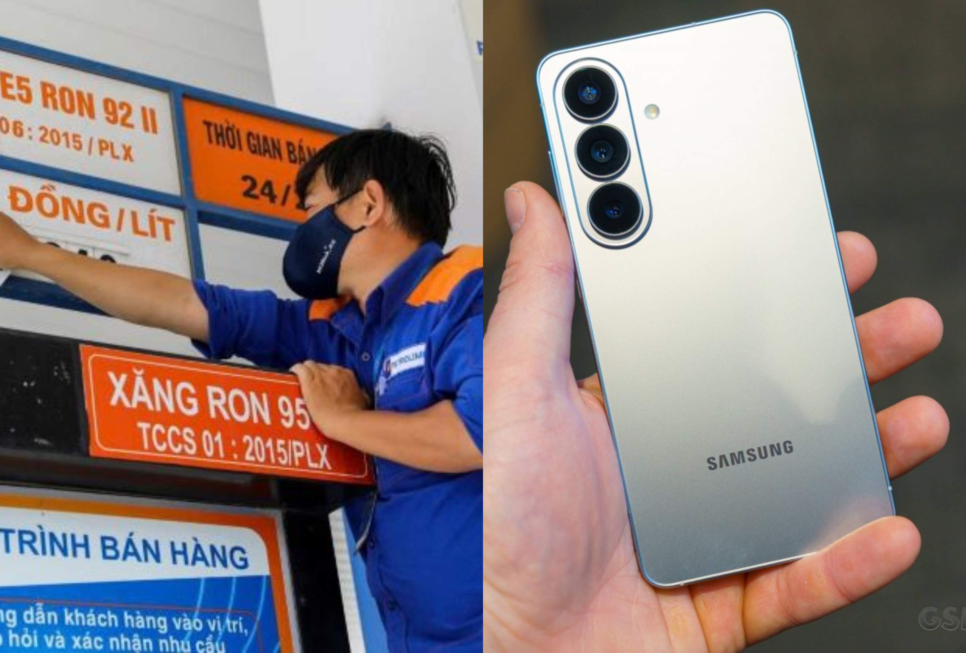 Bảng gi&aacute; xăng dầu PVOIL, Petrolimex chiều nay 4/6: Xăng E10 RON95 hạ hơn 1.300 đồng/l&iacute;t, Galaxy S26 Plus c&oacute; rẻ