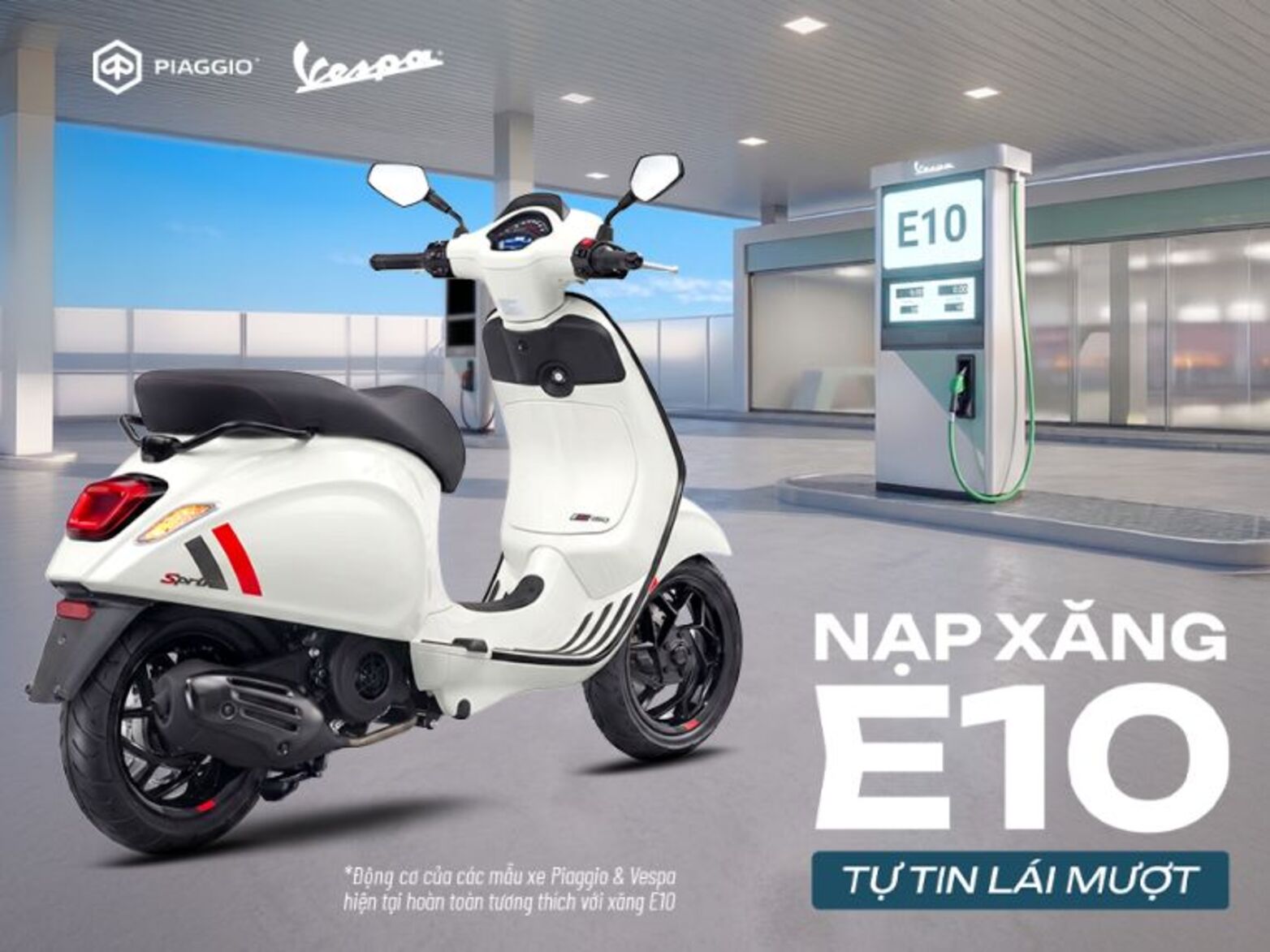 Piaggio Việt Nam ch&iacute;nh thức l&ecirc;n tiếng về xăng E10: Loạt xe Vespa, Liberty, Medley được x&aacute;c nhận tương th&iacute;ch ho&agrave;n to&agrave;n