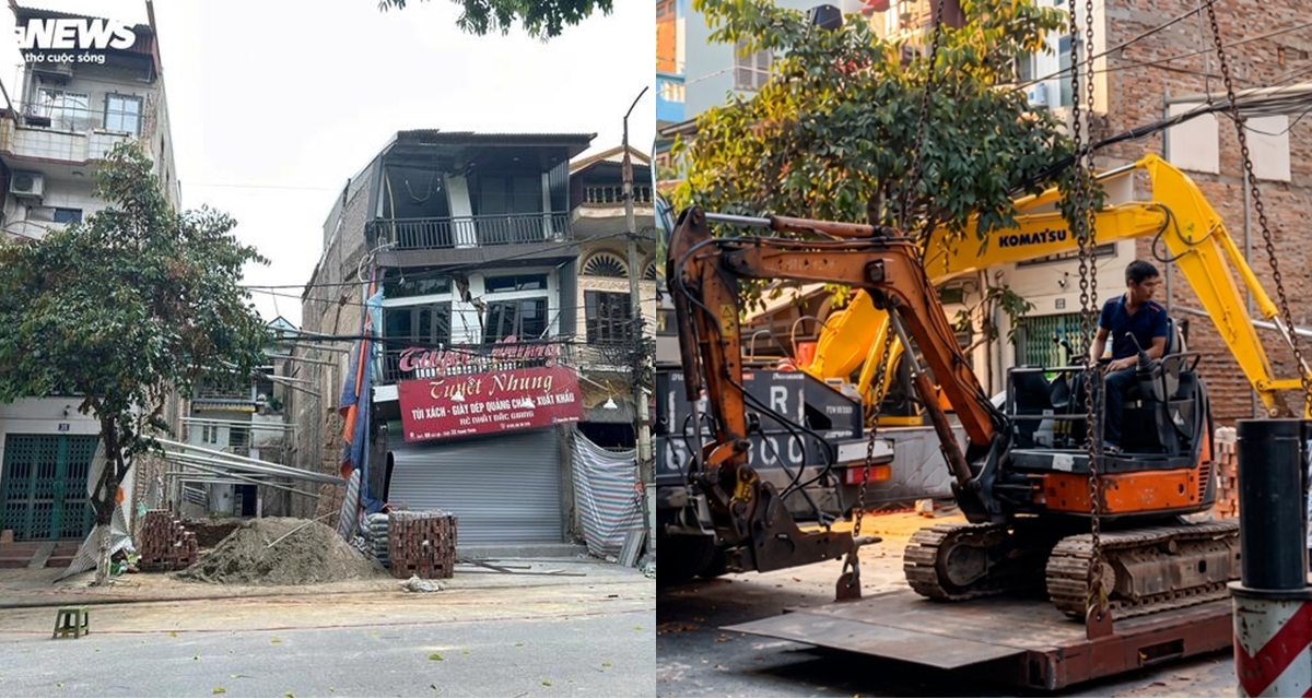 Diễn biến mới vụ đ&agrave;o m&oacute;ng c&ocirc;ng tr&igrave;nh khiến nh&agrave; b&ecirc;n cạnh nứt to&aacute;c, nguy cơ đổ sập, ai phải bồi thường?