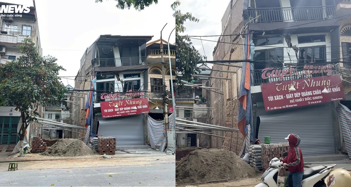 Chủ nh&acirc;n ng&ocirc;i nh&agrave; nứt to&aacute;c, sắp đổ sụp v&igrave; h&agrave;ng x&oacute;m đ&agrave;o m&oacute;ng l&ecirc;n tiếng, nh&agrave; vừa sửa chưa kịp t&acirc;n gia