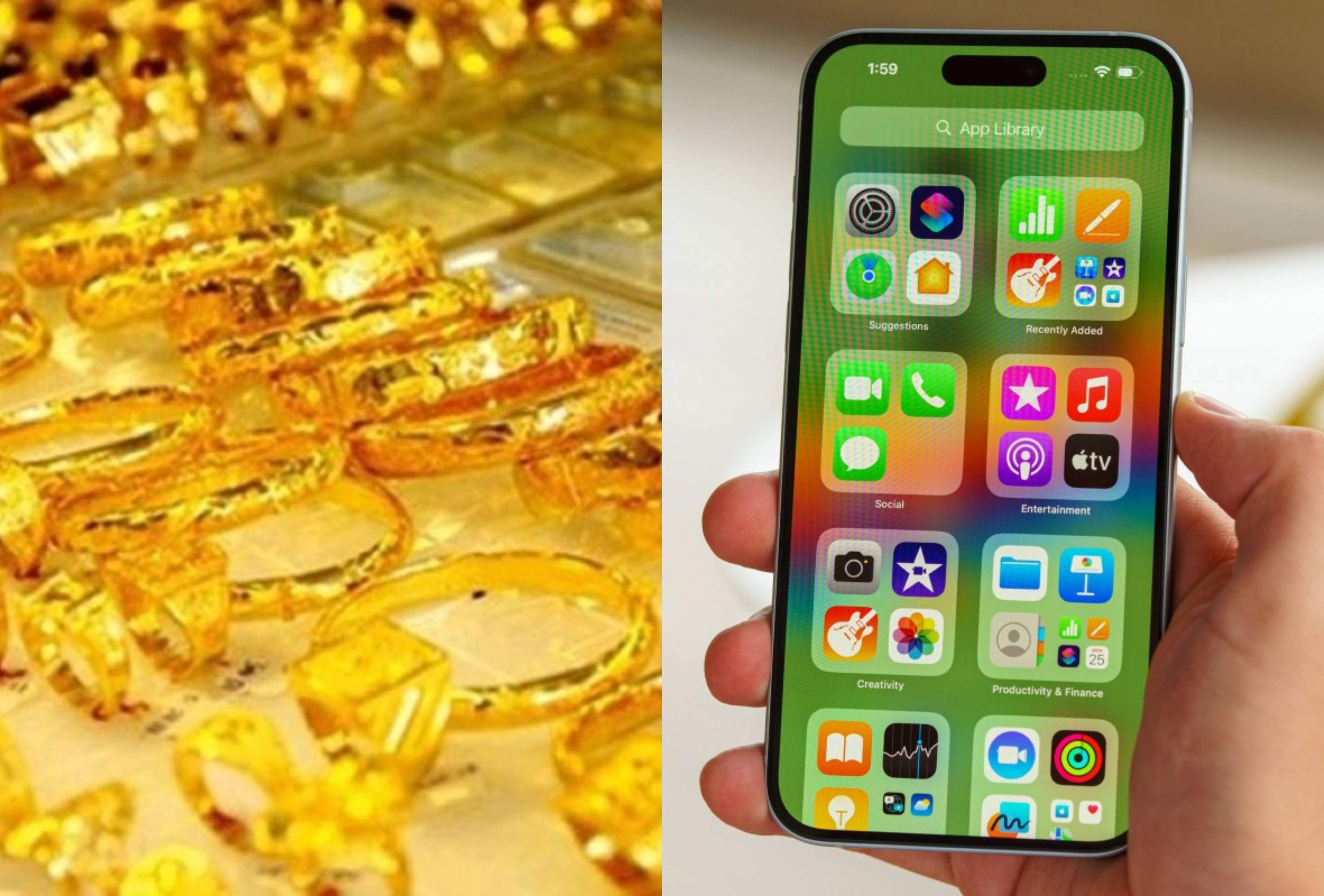Cập nhật gi&aacute; v&agrave;ng h&ocirc;m nay 5/6: V&agrave;ng nhẫn, v&agrave;ng miếng lao dốc 3 ng&agrave;y li&ecirc;n tiếp, iPhone 15 Plus giảm s&acirc;u