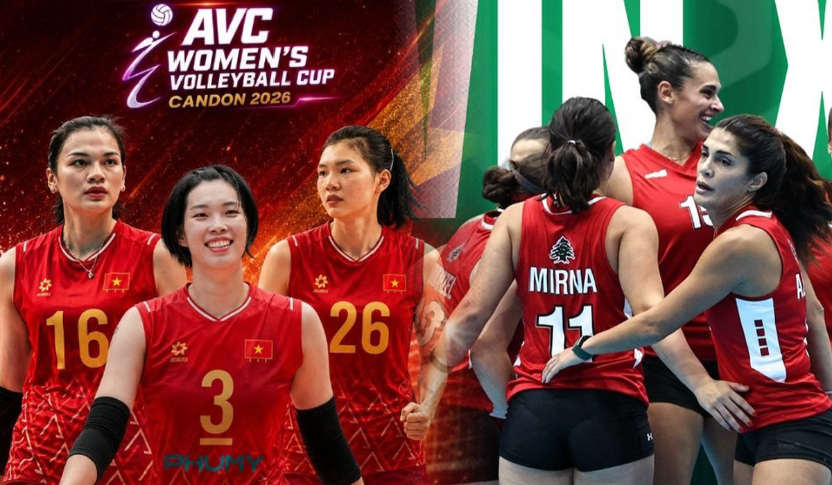 Lịch thi đấu b&oacute;ng chuyền nữ AVC Cup 2026 mới nhất - K&ecirc;nh ph&aacute;t s&oacute;ng trực tiếp ĐT Việt Nam đấu Lebanon
