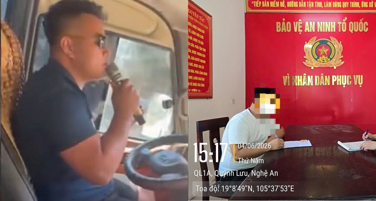 Lời khai t&agrave;i xế xe kh&aacute;ch vừa l&aacute;i xe vừa livestream h&aacute;t karaoke ở Nghệ An, ch&iacute;nh thức nhận &aacute;n phạt