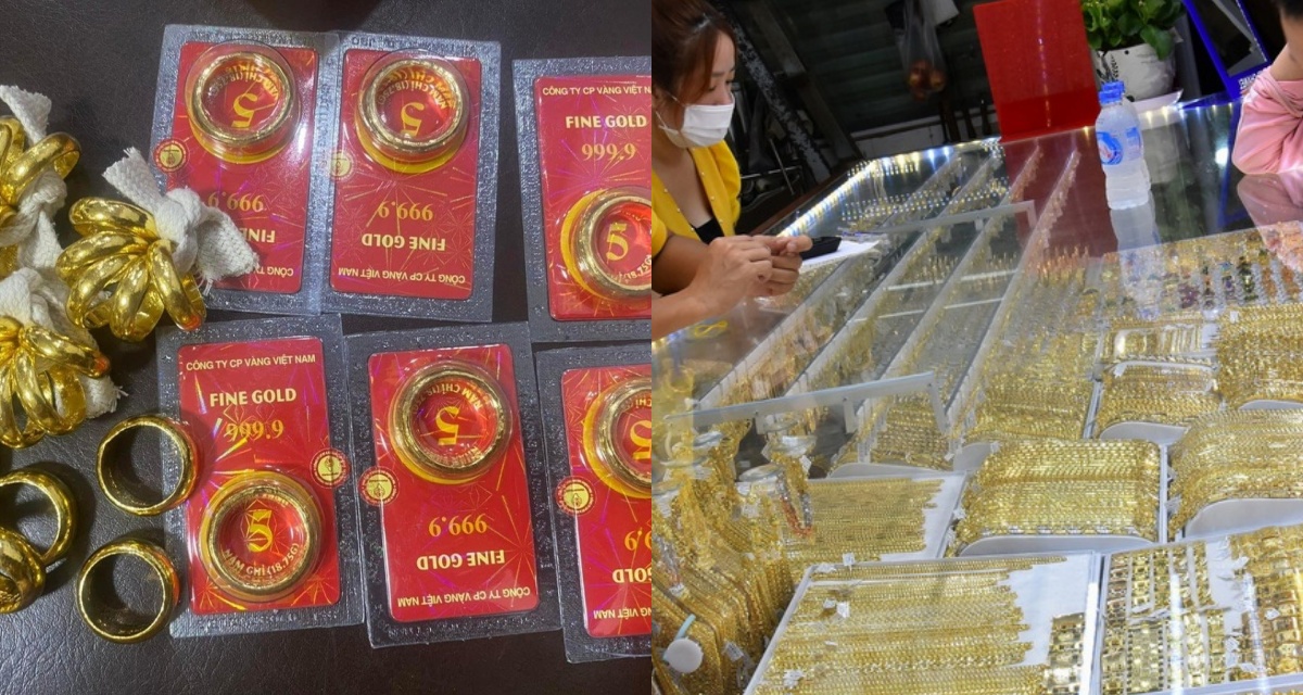 Gi&aacute; v&agrave;ng h&ocirc;m nay (trưa 6/6): V&agrave;ng SJC, nhẫn 9999, 24K tiếp tục giảm mất phanh, người đu đỉnh nh&igrave;n t&agrave;i sản bốc hơi
