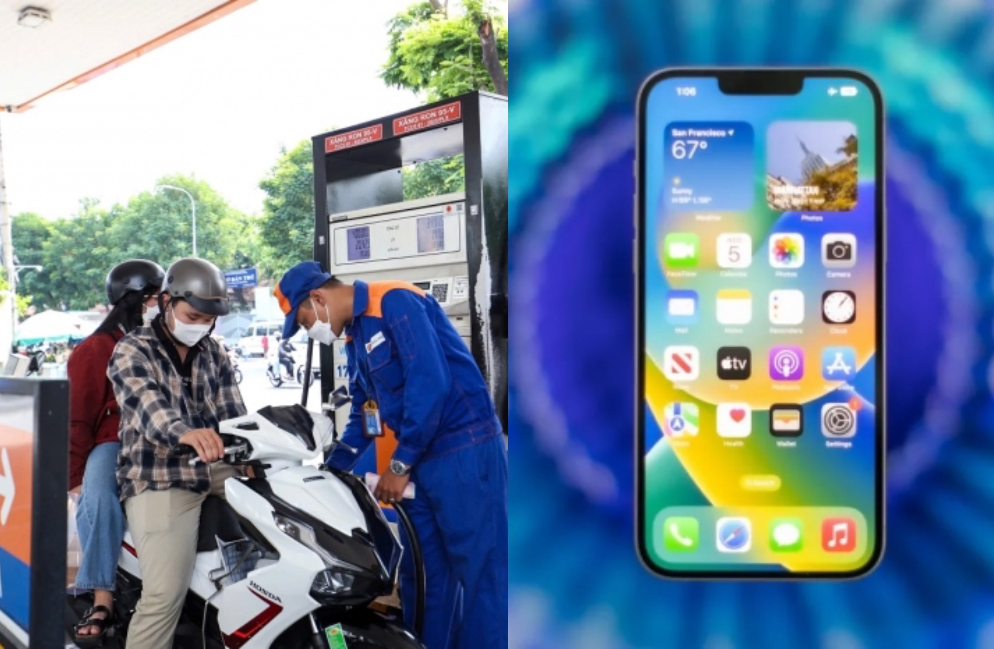 Bảng gi&aacute; xăng dầu chiều 6/6: Giảm mạnh từ 790 - 1.470 đồng/l&iacute;t, xăng E5 rẻ nhất ịPhone 14 Plus c&oacute; rẻ