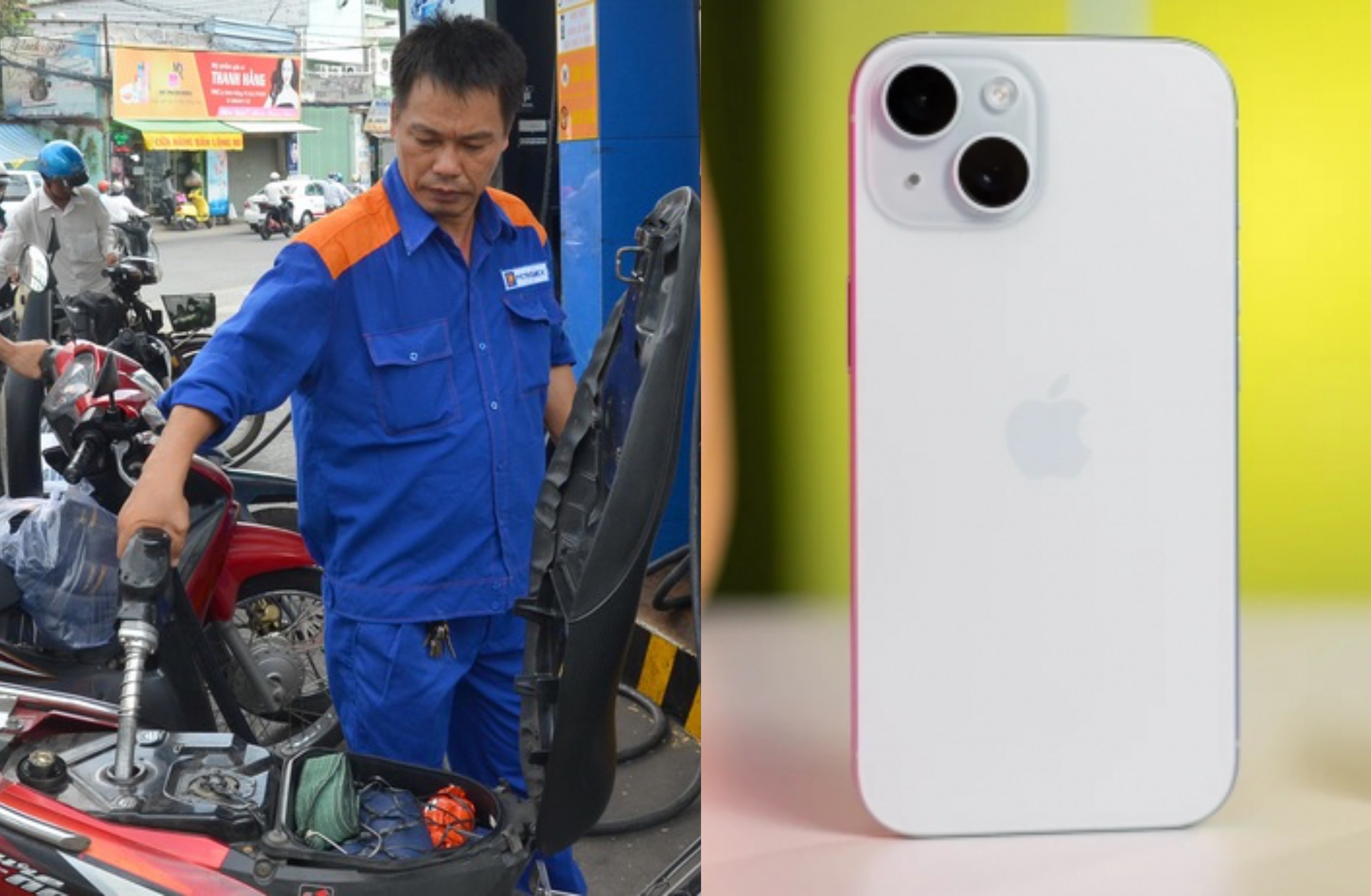 Bảng gi&aacute; xăng dầu h&ocirc;m nay 6/6: Xăng E10 RON95 đi l&ugrave;i hơn 9.000 đồng từ đỉnh, iPhone 15 rẻ như cho
