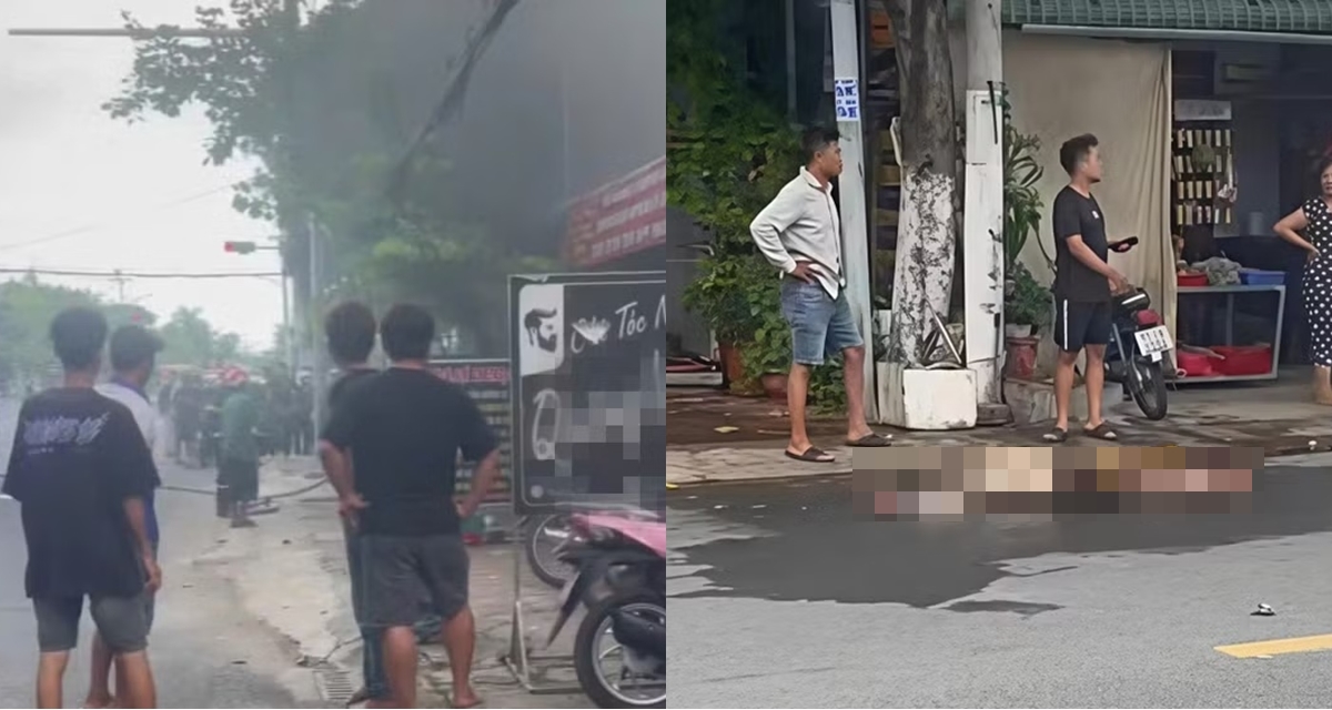 Hiện trường nam thanh ni&ecirc;n bỏng nặng sau khi ph&oacute;ng hỏa tiệm giặt sấy, th&ocirc;ng tin ban đầu về đối tượng
