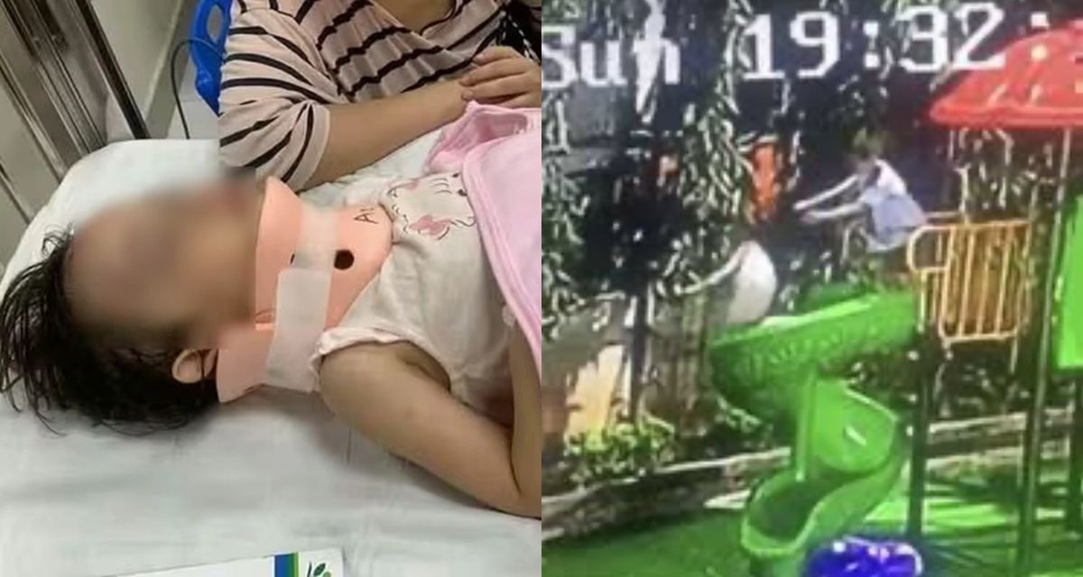 T&igrave;nh trạng b&eacute; g&aacute;i bị x&ocirc; ng&atilde; lộn cổ từ cầu trượt ở H&agrave; Nội: Người th&acirc;n b&eacute; trai l&ecirc;n tiếng ch&aacute;u \'c&oacute; vấn đề về t&acirc;m l&yacute;\'