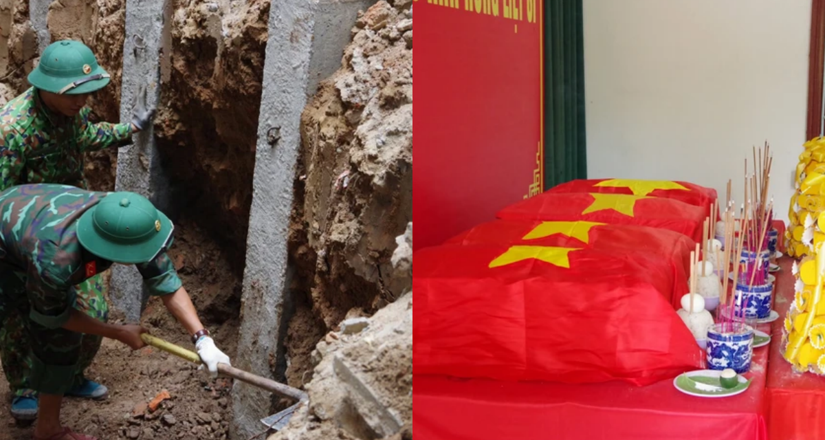 Ph&aacute;t hiện hầm đất chứa h&agrave;i cốt liệt sĩ v&agrave; nhiều di vật đặc biệt gần s&ocirc;ng Thạch H&atilde;n, Quảng Trị