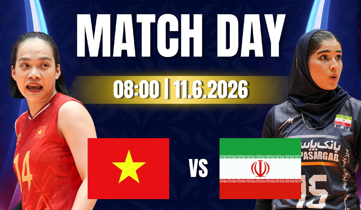 TRỰC TIẾP b&oacute;ng chuyền Việt Nam vs Iran h&ocirc;m nay 11/6 - Link xem trực tiếp b&oacute;ng chuyền nữ AVC Cup 2026 mới nhất