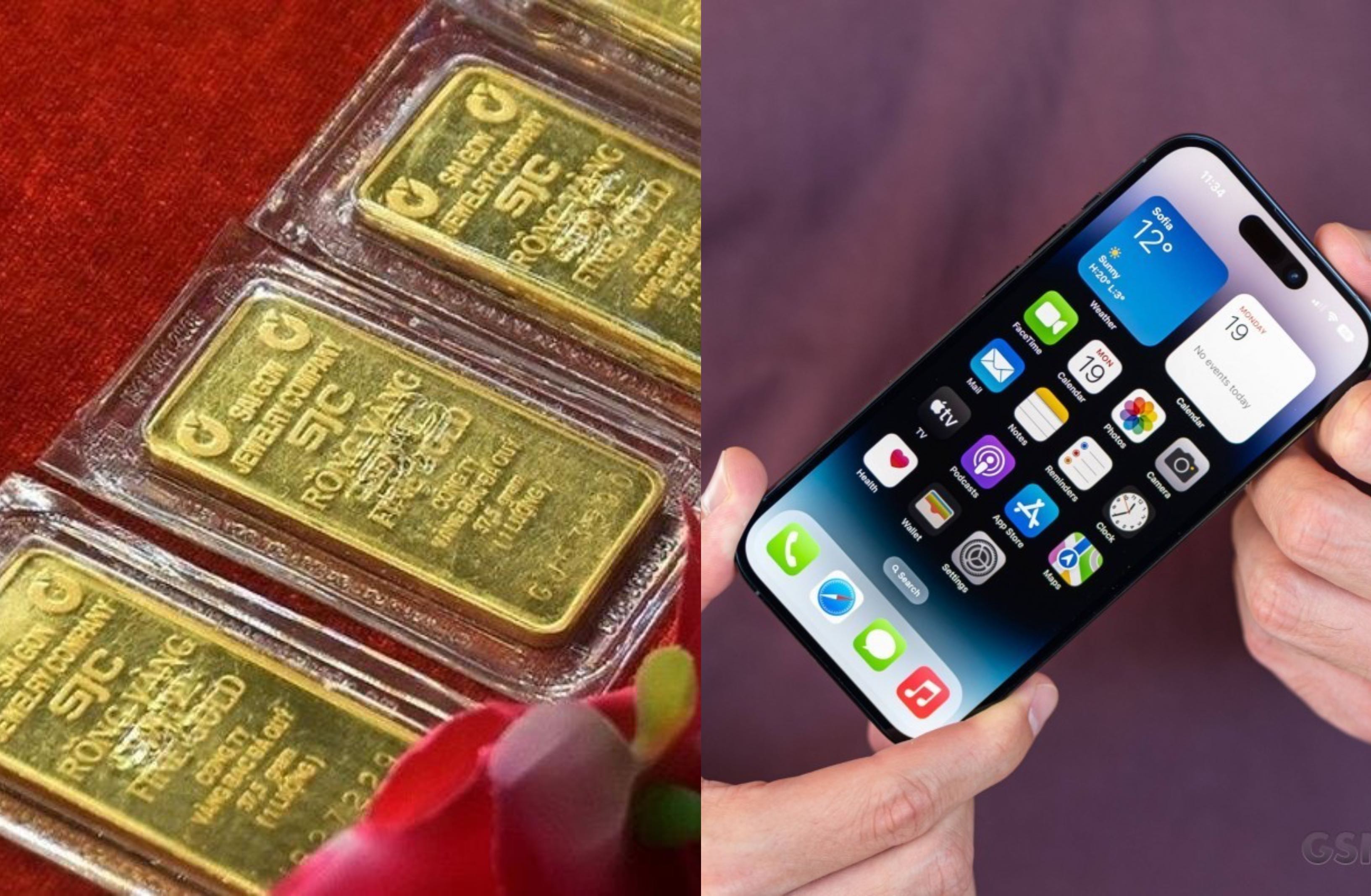 Gi&aacute; v&agrave;ng h&ocirc;m nay 13/6: Tiếp tục l&ecirc;n mạnh, phục hồi mức 147 triệu đồng lượng, iPhone 14 c&oacute; rẻ
