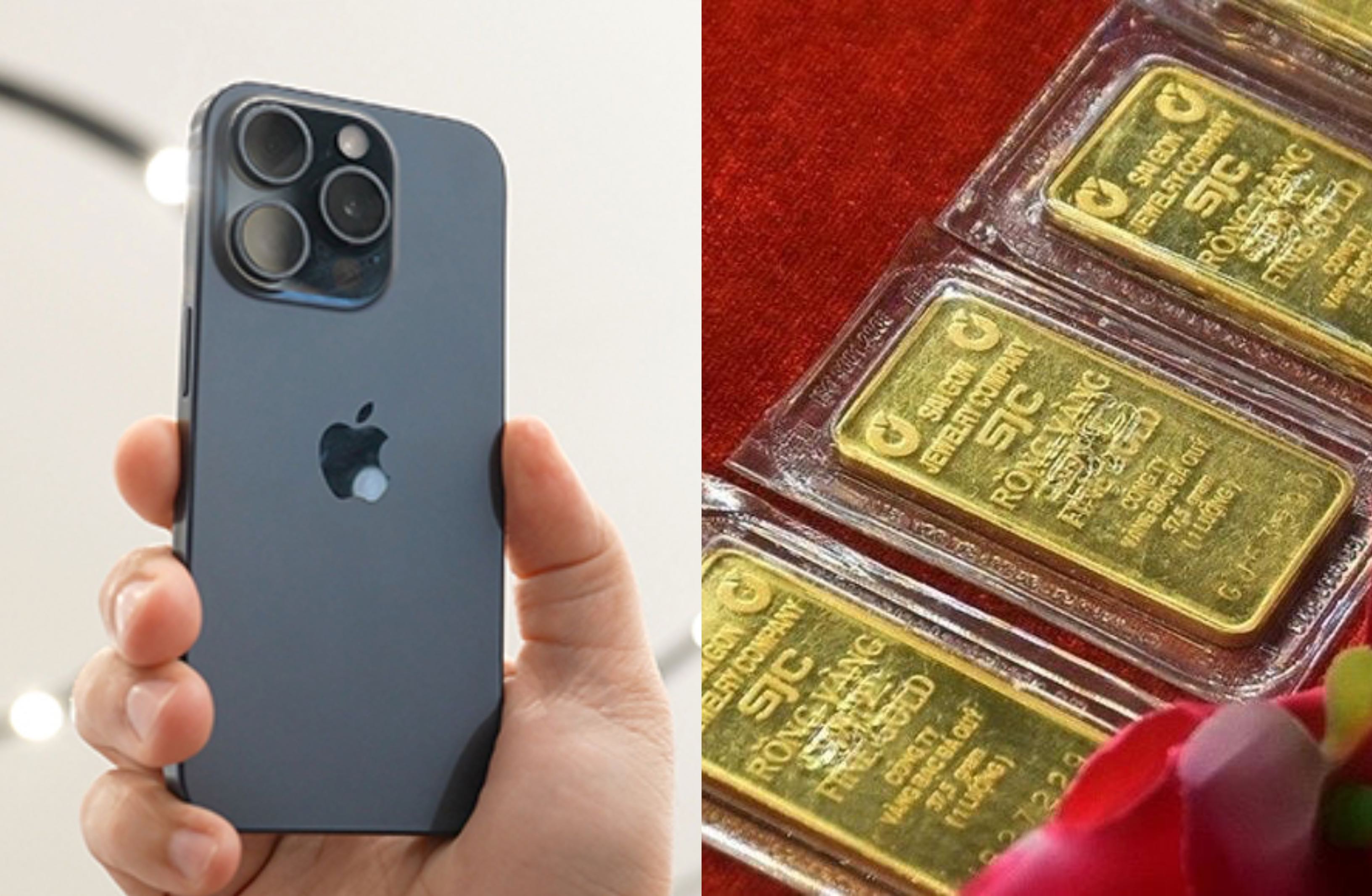 Gi&aacute; v&agrave;ng h&ocirc;m nay 14/6. Tăng đảo chiều mạnh mẽ, v&agrave;ng nhẫn v&agrave;ng miếng ngang nhau, iPhone 15 rẻ kỷ lục