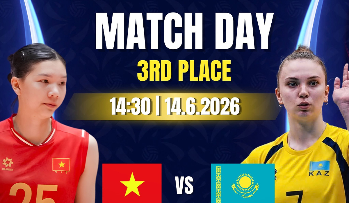 Link xem TRỰC TIẾP b&oacute;ng chuyền AVC Cup 2026 h&ocirc;m nay ng&agrave;y 14/6: Tuyển b&oacute;ng chuyền nữ Việt Nam \'trả nợ\' Kazakhstan