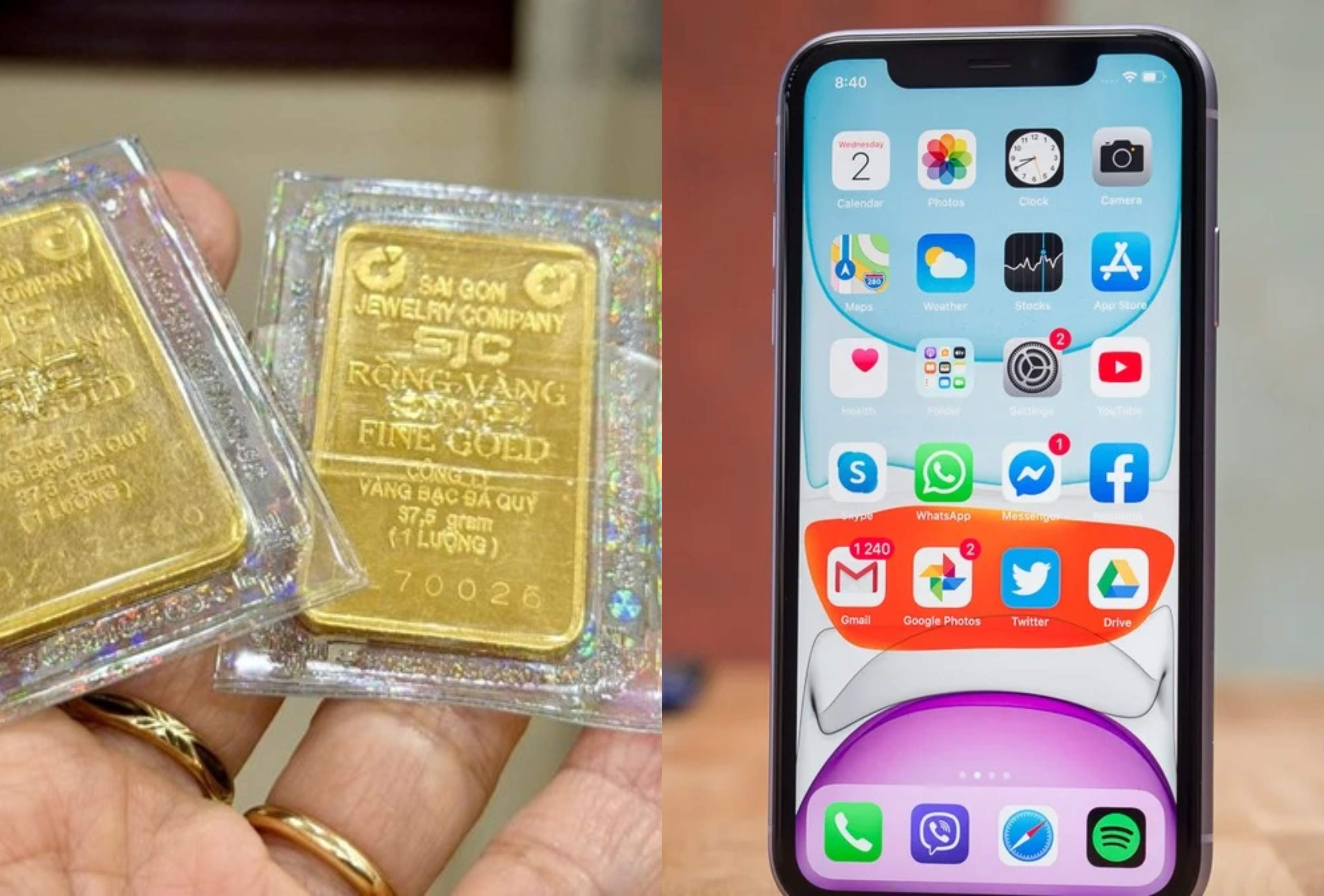 Gi&aacute; v&agrave;ng trưa nay 16/6: Đứt chuỗi tăng mạnh, v&agrave;ng nhẫn nhảy m&uacute;a hơn v&agrave;ng miếng, iPhone 11 rẻ như cho